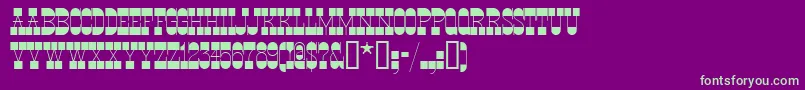 Ponsn Font – Green Fonts on Purple Background