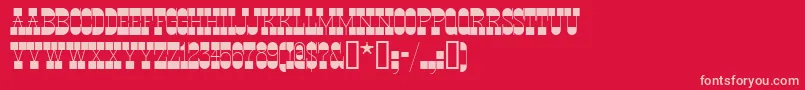 Ponsn Font – Pink Fonts on Red Background