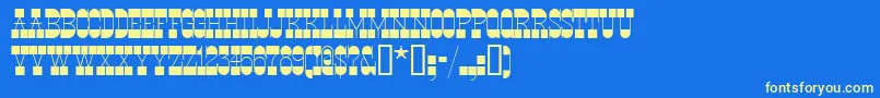 Ponsn Font – Yellow Fonts on Blue Background