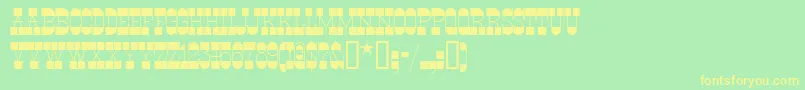 Ponsn Font – Yellow Fonts on Green Background