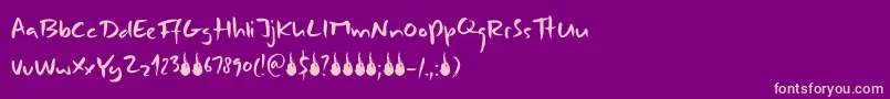 DkCombustible Font – Pink Fonts on Purple Background