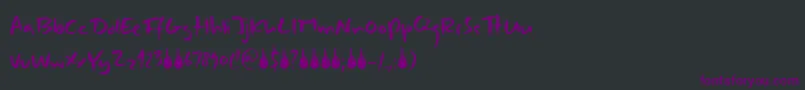 フォントDkCombustible – 黒い背景に紫のフォント