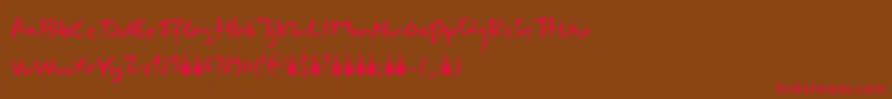 DkCombustible Font – Red Fonts on Brown Background