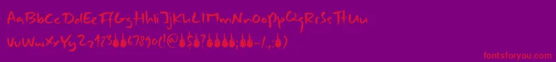 DkCombustible Font – Red Fonts on Purple Background