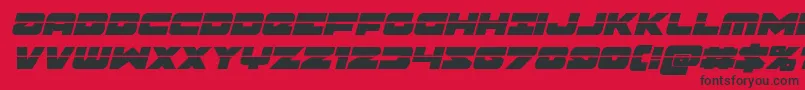 Weitere Informationen zur Banjinlaserital-Schriftart Banjinlaserital-Schriftart – Schwarze Schriften auf rotem Hintergrund