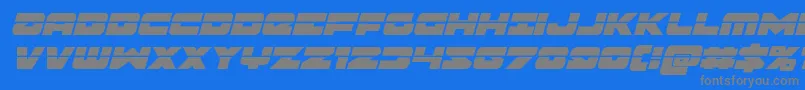 Banjinlaserital Font – Gray Fonts on Blue Background