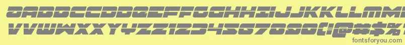 Banjinlaserital-Schriftart – Graue Schriften auf gelbem Hintergrund