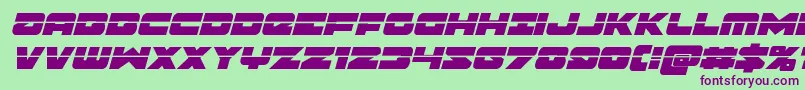 Weitere Informationen zur Banjinlaserital-Schriftart Banjinlaserital-Schriftart – Violette Schriften auf grünem Hintergrund