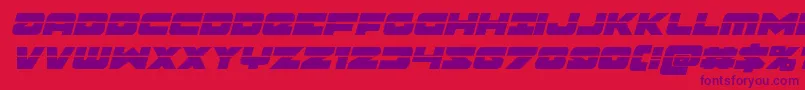 Banjinlaserital-Schriftart – Violette Schriften auf rotem Hintergrund