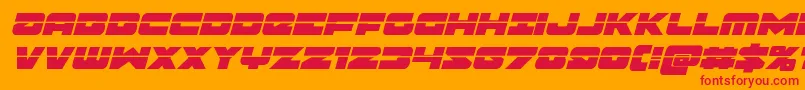 More about Banjinlaserital Font Banjinlaserital Font – Red Fonts on Orange Background