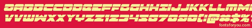 More about Banjinlaserital Font Banjinlaserital Font – Yellow Fonts on Red Background