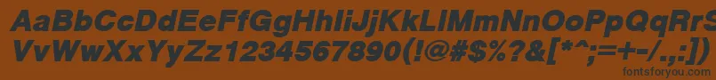 CyrveticaExtraBoldOblique Font – Black Fonts on Brown Background