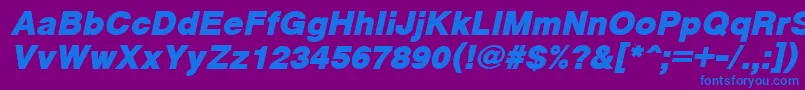 フォントCyrveticaExtraBoldOblique – 紫色の背景に青い文字