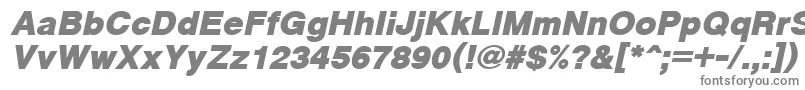 CyrveticaExtraBoldOblique Font – Gray Fonts on White Background