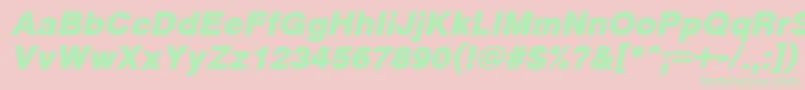 Police CyrveticaExtraBoldOblique – polices vertes sur fond rose