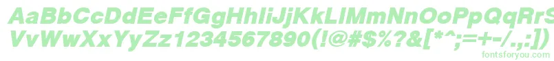 CyrveticaExtraBoldOblique Font – Green Fonts on White Background