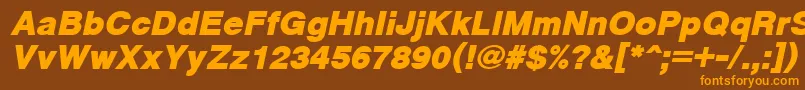 CyrveticaExtraBoldOblique Font – Orange Fonts on Brown Background