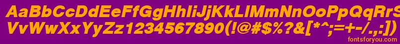 Шрифт CyrveticaExtraBoldOblique – оранжевые шрифты на фиолетовом фоне