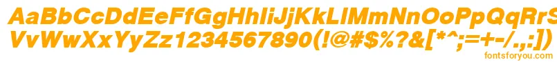 Шрифт CyrveticaExtraBoldOblique – оранжевые шрифты на белом фоне