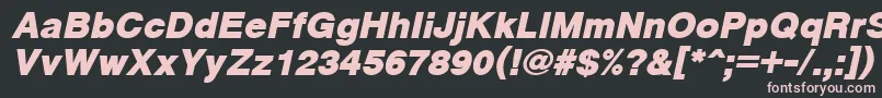CyrveticaExtraBoldOblique Font – Pink Fonts on Black Background