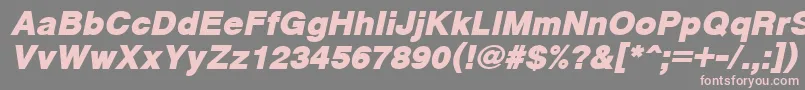 フォントCyrveticaExtraBoldOblique – 灰色の背景にピンクのフォント