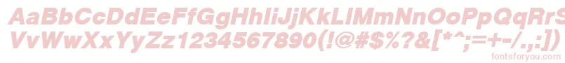 CyrveticaExtraBoldOblique-fontti – vaaleanpunaiset fontit valkoisella taustalla