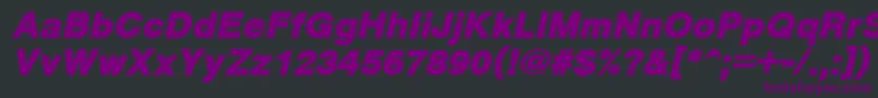 Шрифт CyrveticaExtraBoldOblique – фиолетовые шрифты на чёрном фоне