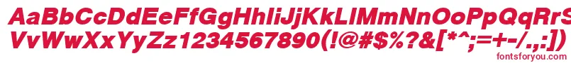 Шрифт CyrveticaExtraBoldOblique – красные шрифты на белом фоне
