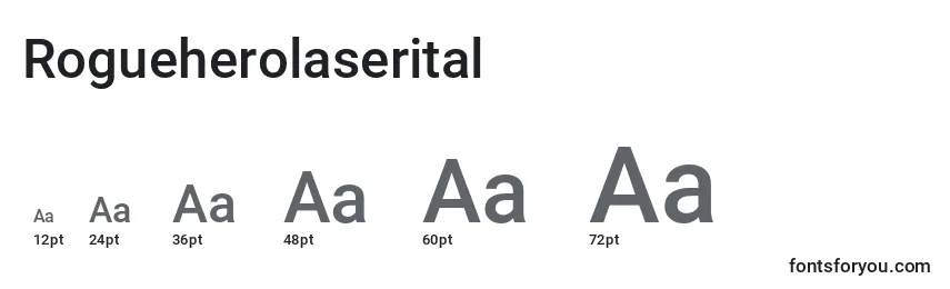 Rogueherolaserital Font Sizes