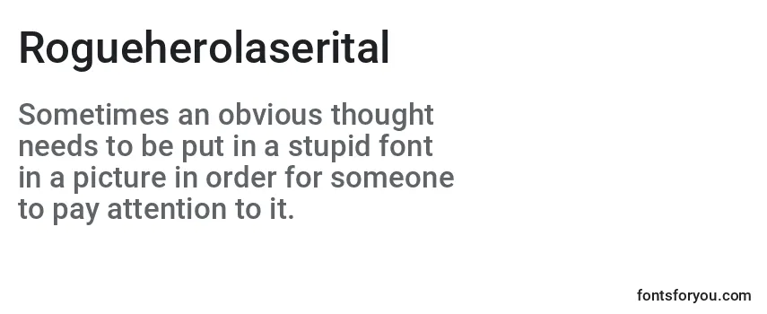 Rogueherolaserital Font