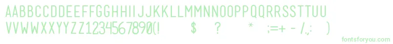 MenschRegular Font – Green Fonts on White Background