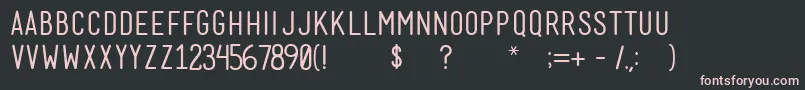 フォントMenschRegular – 黒い背景にピンクのフォント