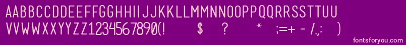 MenschRegular Font – Pink Fonts on Purple Background