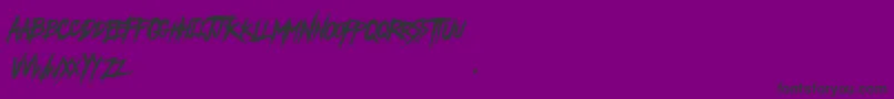 Police AnotherAmerica – polices noires sur fond violet