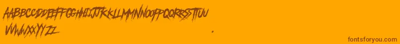 AnotherAmerica Font – Brown Fonts on Orange Background