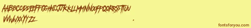 Шрифт AnotherAmerica – коричневые шрифты на жёлтом фоне
