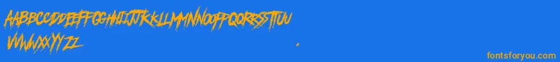 AnotherAmerica-fontti – oranssit fontit sinisellä taustalla
