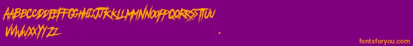 fuente AnotherAmerica – Fuentes Naranjas Sobre Fondo Morado