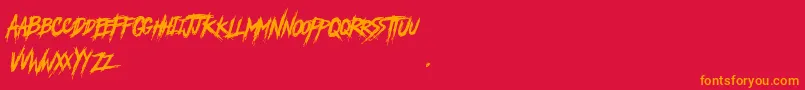 AnotherAmerica Font – Orange Fonts on Red Background