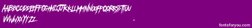 AnotherAmerica-fontti – valkoiset fontit violetilla taustalla