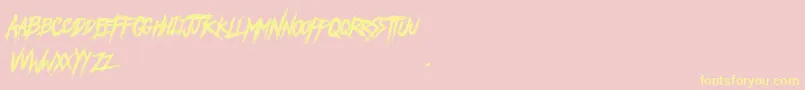 AnotherAmerica Font – Yellow Fonts on Pink Background