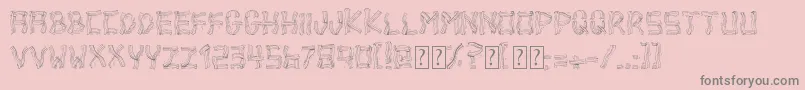 BaconBad-Schriftart – Graue Schriften auf rosa Hintergrund