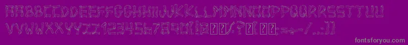 BaconBad Font – Gray Fonts on Purple Background
