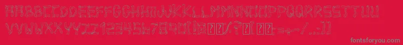 BaconBad Font – Gray Fonts on Red Background