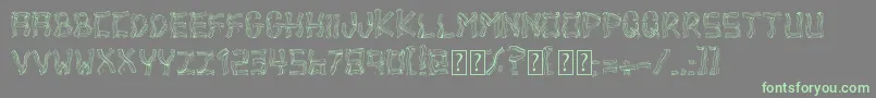 BaconBad Font – Green Fonts on Gray Background