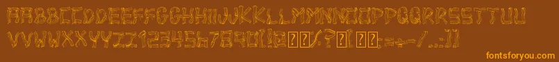 BaconBad Font – Orange Fonts on Brown Background