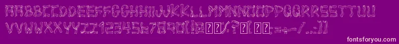 BaconBad Font – Pink Fonts on Purple Background