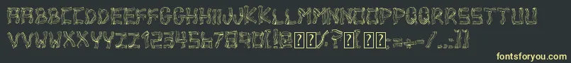 BaconBad Font – Yellow Fonts on Black Background