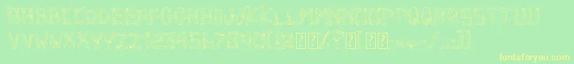 BaconBad Font – Yellow Fonts on Green Background