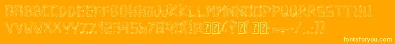 BaconBad Font – Yellow Fonts on Orange Background